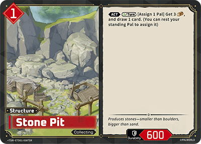 Stone Pit ETD01-008TSR Palworld TCG card