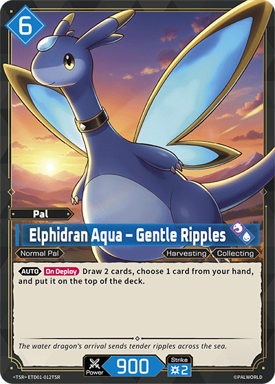 Elphidran Aqua - Gentle Ripples ETD01-012TSR Palworld TCG card