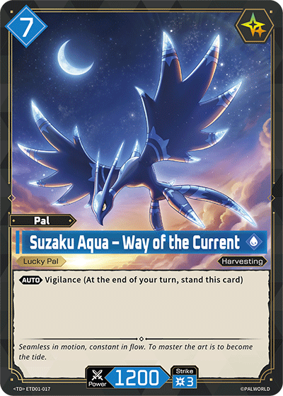 Suzaku Aqua - Way of the Current ETD01-017 Palworld TCG card