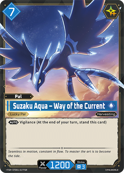 Suzaku Aqua - Way of the Current ETD01-017TSR Palworld TCG card