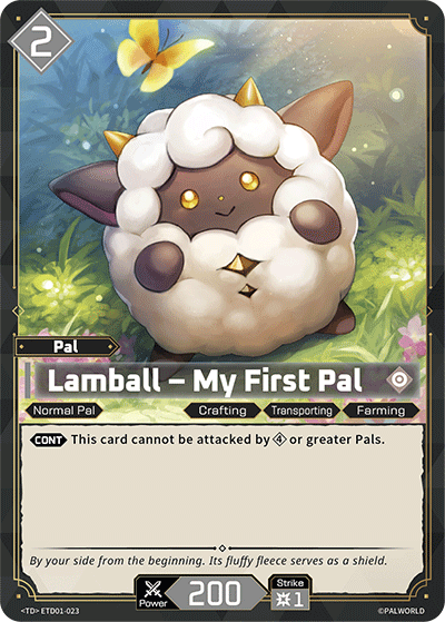 Lamball - My First Pal ETD01-023 Palworld TCG card