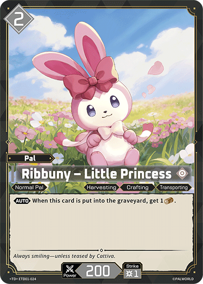 Ribbuny - Little Princess ETD01-024 Palworld TCG card