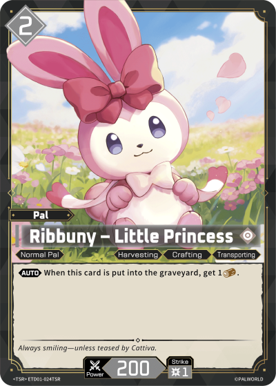 Ribbuny - Little Princess ETD01-024TSR Palworld TCG card