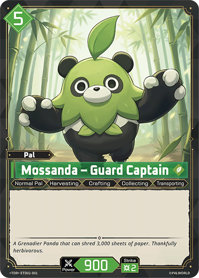 Mossanda - Guard Captain ETD02-001 Palworld TCG card