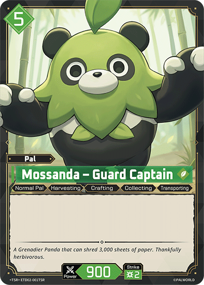 Mossanda - Guard Captain ETD02-001TSR Palworld TCG card