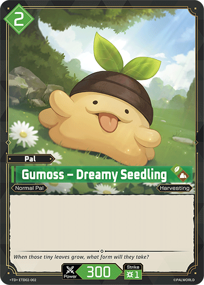 Gumoss - Dreamy Seedling ETD02-002 Palworld TCG card