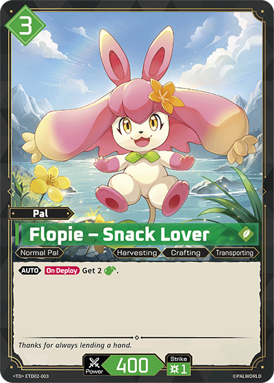 Flopie - Snack Lover ETD02-003 Palworld TCG card
