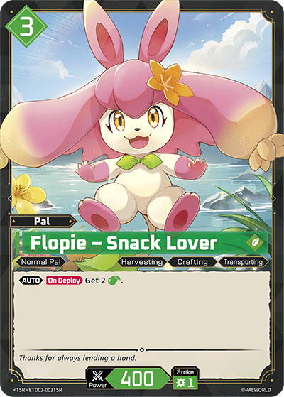 Flopie - Snack Lover ETD02-003TSR Palworld TCG card