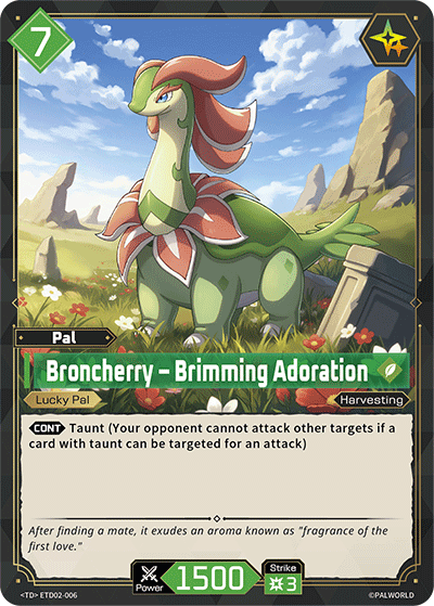 Broncherry - Brimming Adoration ETD02-006 Palworld TCG card