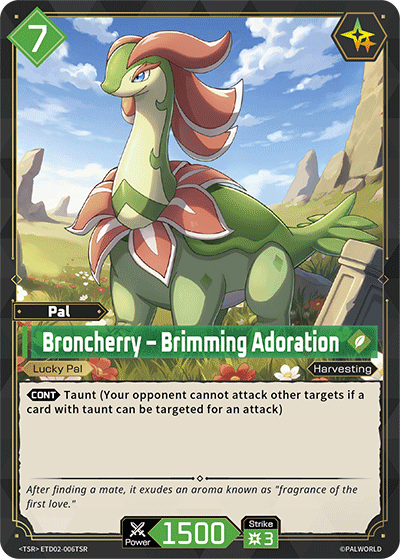 Broncherry - Brimming Adoration ETD02-006TSR Palworld TCG card
