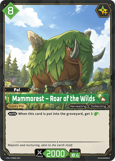 Mammorest - Roar of the Wilds ETD02-007 Palworld TCG card
