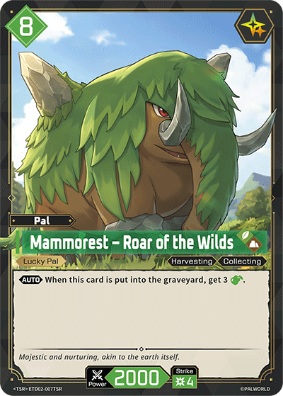 Mammorest - Roar of the Wilds ETD02-007TSR Palworld TCG card