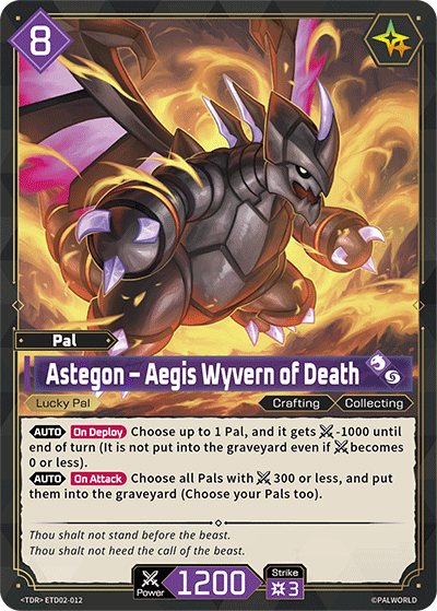 Astegon - Aegis Wyvern of Death ETD02-012 Palworld TCG card