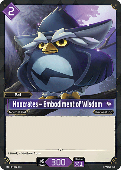 Hoocrates - Embodiment of Wisdom ETD02-013 Palworld TCG card