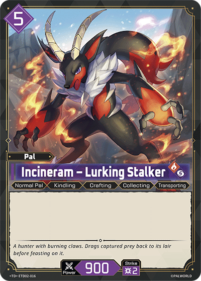 Incineram - Lurking Stalker ETD02-016 Palworld TCG card