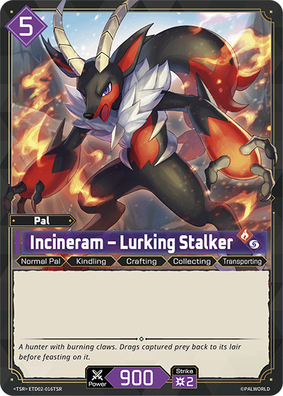 Incineram - Lurking Stalker ETD02-016TSR Palworld TCG card