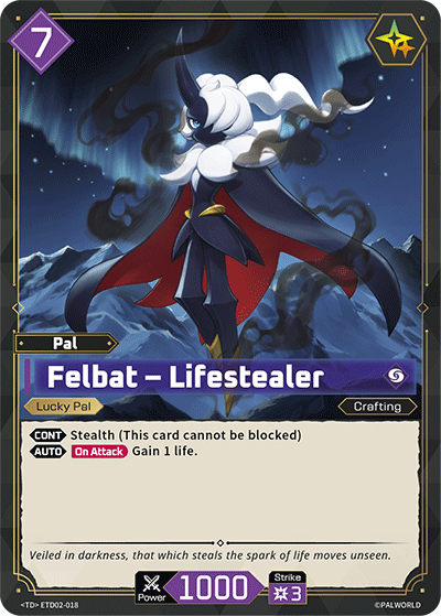 Felbat - Lifestealer ETD02-018 Palworld TCG card