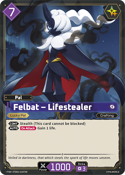 Felbat - Lifestealer ETD02-018TSR Palworld TCG card