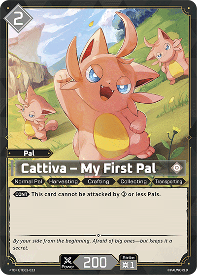 Cattiva - My First Pal ETD02-023 Palworld TCG card