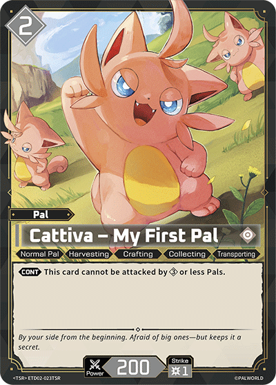 Cattiva - My First Pal ETD02-023TSR Palworld TCG card