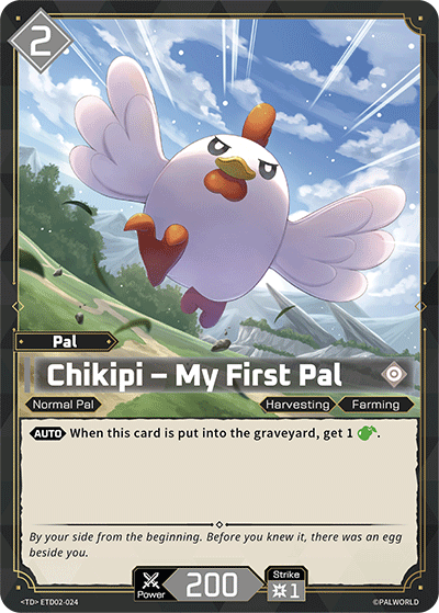 Chikipi - My First Pal ETD02-024 Palworld TCG card