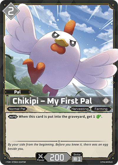 Chikipi - My First Pal ETD02-024TSR Palworld TCG card