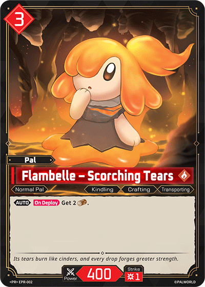 Flambelle - Scorching Tears EPR-002 Palworld TCG card