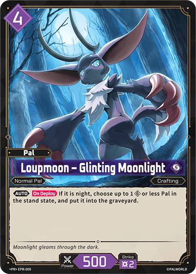 Loupmoon - Glinting Moonlight EPR-009 Palworld TCG card